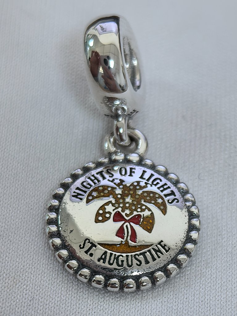 Pandora St.Augustine Exclusive Dangle Charm Pendant, S925 Silver Jewelry